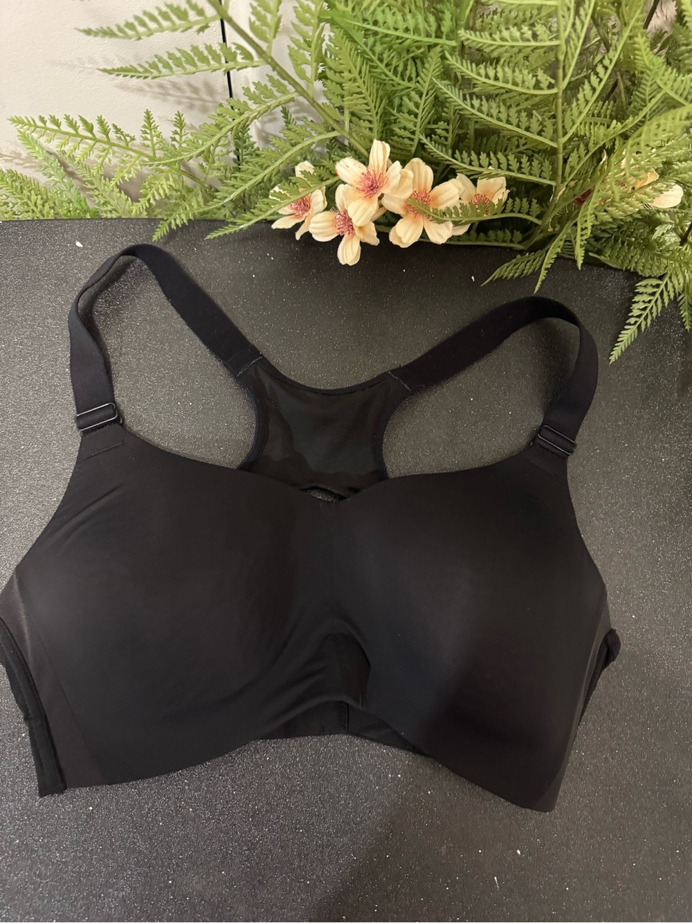 & Other Stories Black Padded Racerback Sports Bra